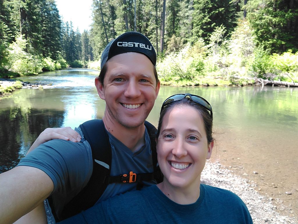 Tad and his wife at the Rogue River in Oregon