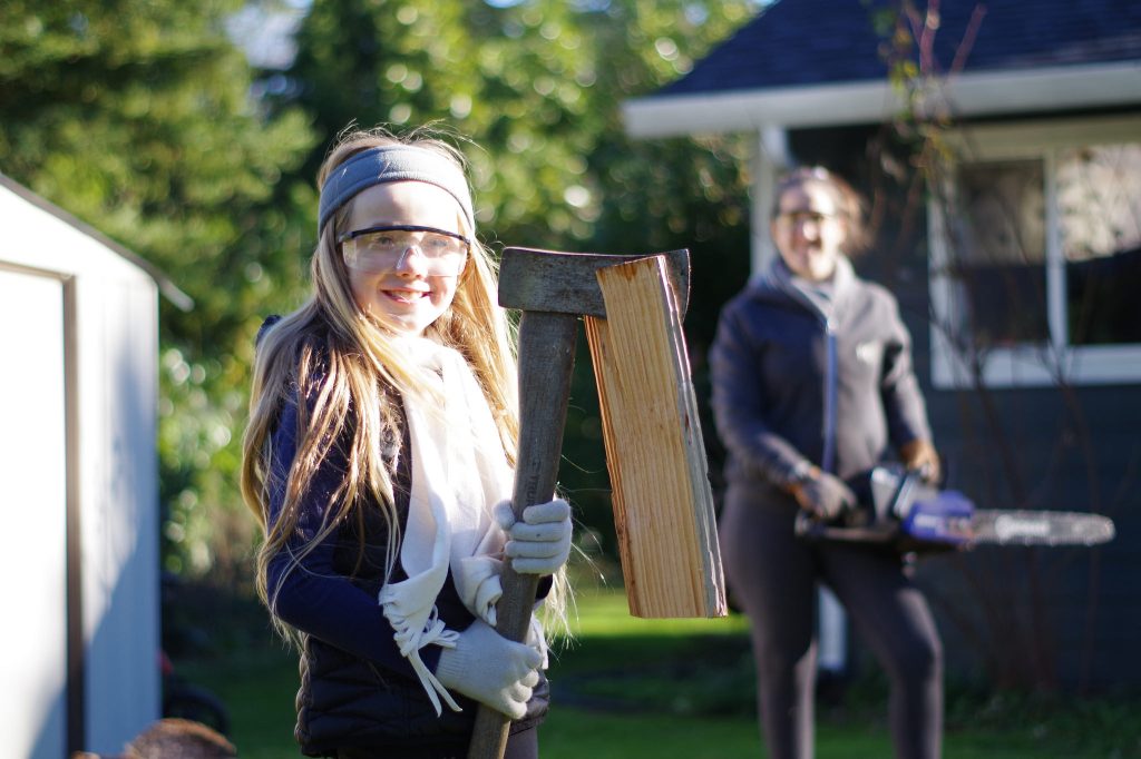 My daughter's roars of accomplishment every time she split a good-sized log was all I needed to know I was on the right track. 