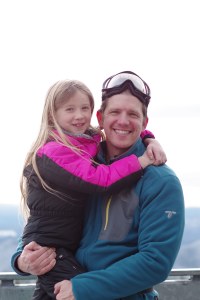 On a daddy/daughter ski trip with my oldest